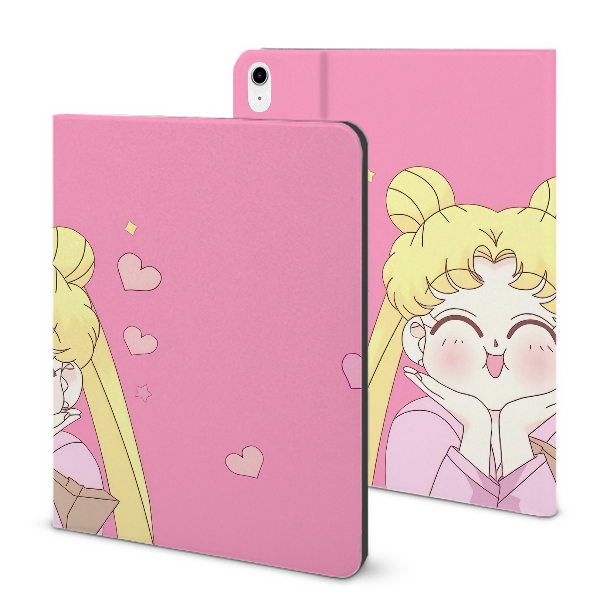（画像用） 美少女戦士セーラームーン Sailor Moon IPad ケース ブック型 PUレザー TPU 耐衝撃 軽量 薄型 ペン収納なし 全面保護 IPad 各モデル対応